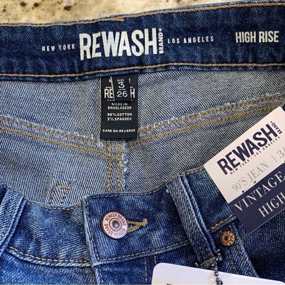 Rewash 90s Jean High Rise Distressed Size 26 - Picture 9 of 11